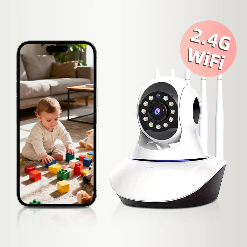 

Беспроводная камера, радионяня, ночное видение, мини-комнатная беспроводная 3-мегапиксельная умная Wi-Fi IP-камера, камера видеонаблюдения для домашней безопасности