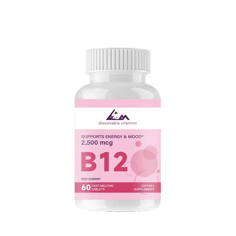 B12 Sublingual Vitamin 2,500 mcg, Methylcobalamin, Sugar-Free, 60 pills