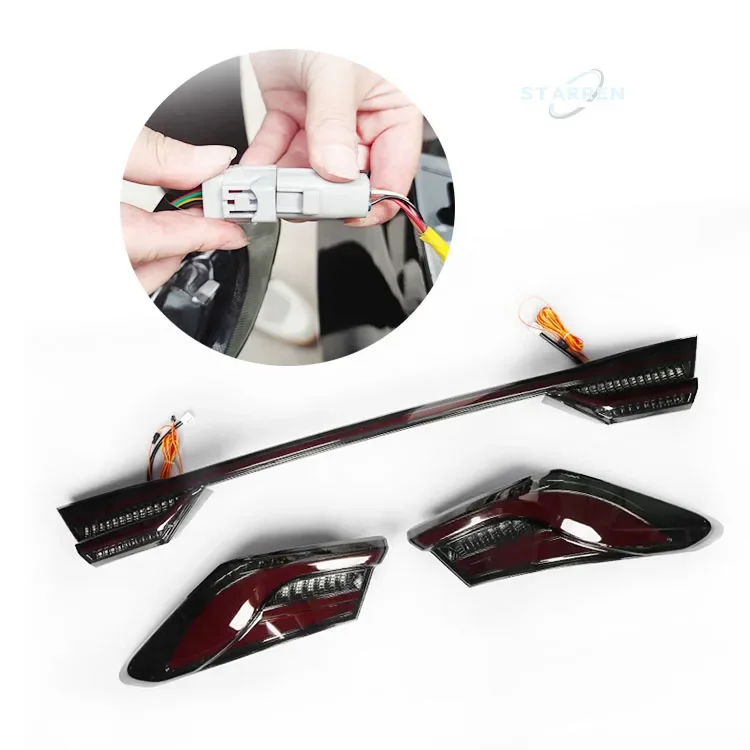 Multi-function full LED taillight assembly Turn signals with trunk light Blacked-out sport LED rear taillight for Camry