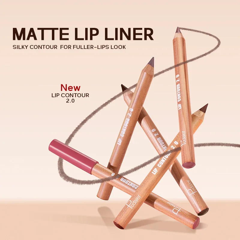 Matte Lip Liner- ติดทนนาน เรียบเนียน สีง่าย รวมถึงเครื่องเหลา - เหมาะสําหรับผิวไร้ที่ติ!