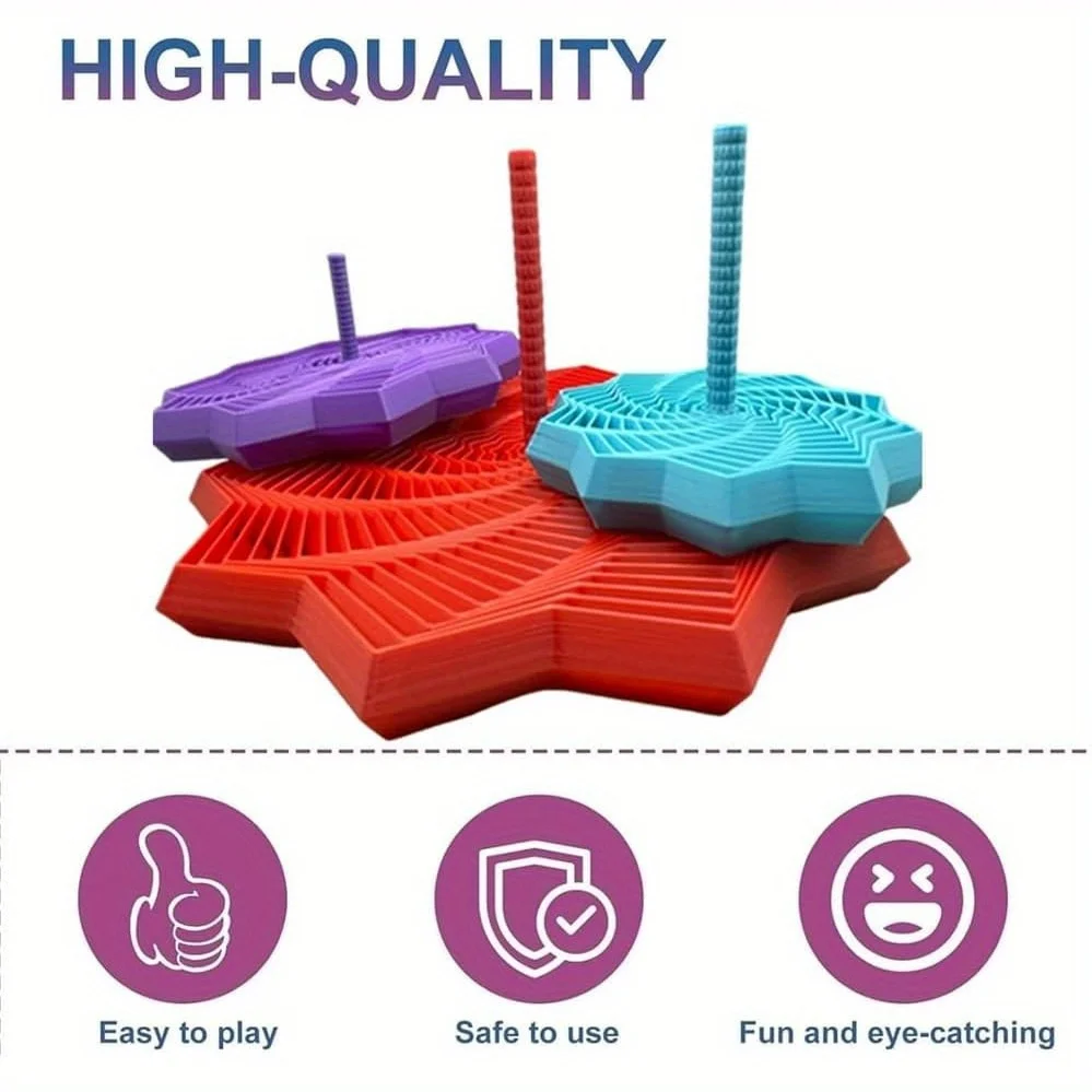 3D-gedrucktes sensorisches Erweiterungsspielzeug – verstellbarer fraktaler sechseckiger Fidget-Spinner mit ineinandergreifenden Schichten, Fidget-Spinner für Erwachsene