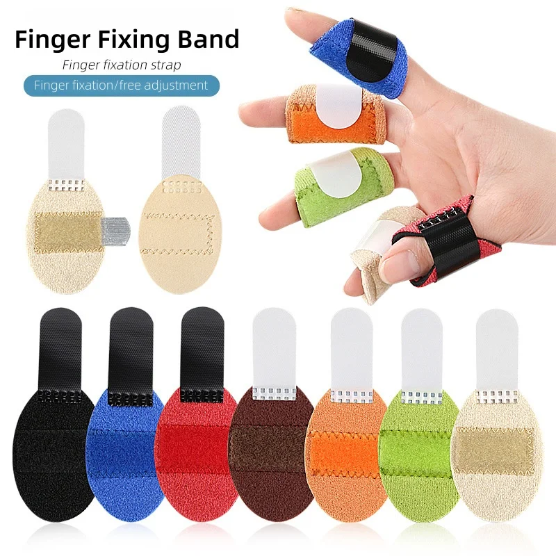 

7pcs Finger Fixing Strap Finger Protector Splint Finger Fixing Support Guard Band with Aluminum Sheet Adjustable Protective Gear