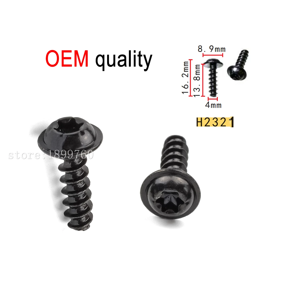 50x OEM Universal Torx Screw M4 X 14 MM for BMW 46637659479