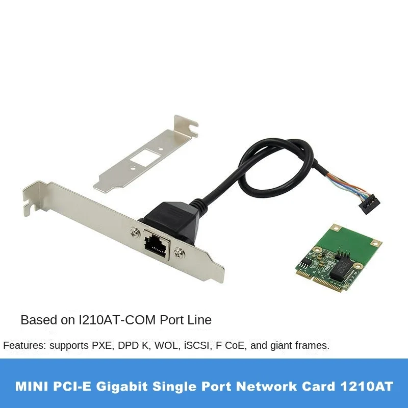 

Mini PCIe LAN server network card Intel I210AT GbE Ethernet RJ45 adapter card 1000m mini pci-e converter dual port gibabit