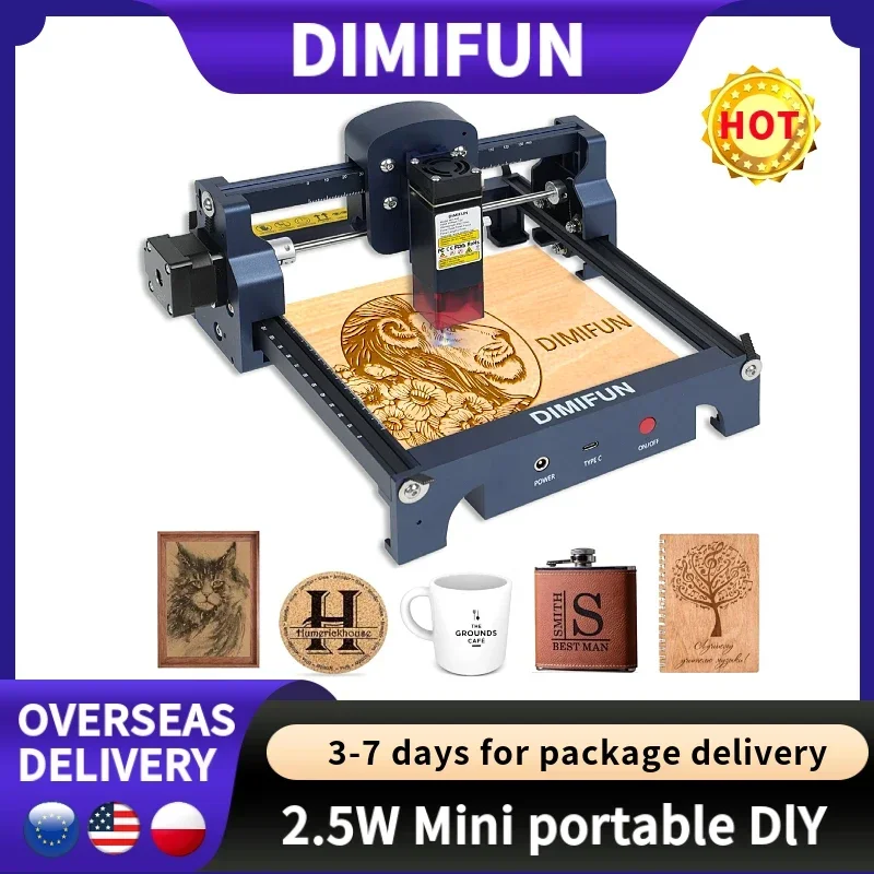 Découpeuse de gravure de laser de puissance électrique de haute précision, découpeuse de découpeuse de laser, découpeuse de menuiserie acrylique de planches de CNC de GRBL, 2.5W 1