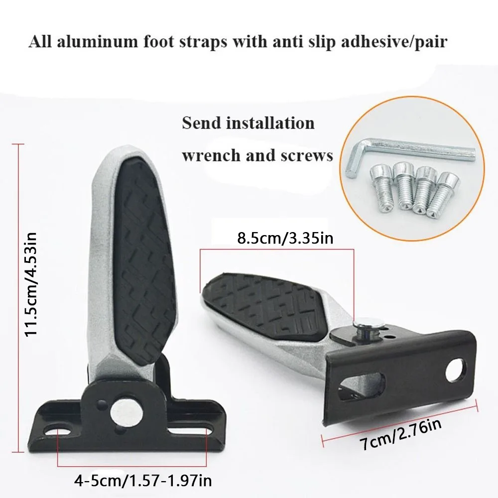 

Thickened Aluminum Alloy Electric Vehicle Pedal Sturdy Strong Load-bearing Force Universal Foot Rest Pedal High Quality