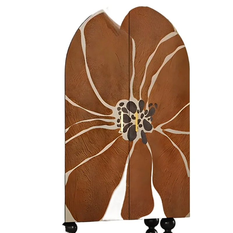 

floral solid wood wardrobe home bedroom double door hanging wardrobe storage cabinet