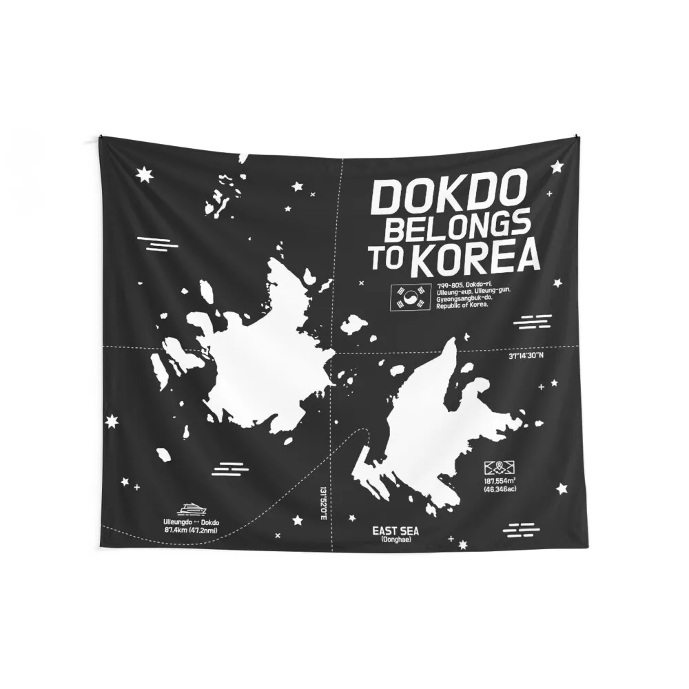 Dokdo Belongs to Korea. Beginning Tapestry House Decoration Wallpaper Tapestry