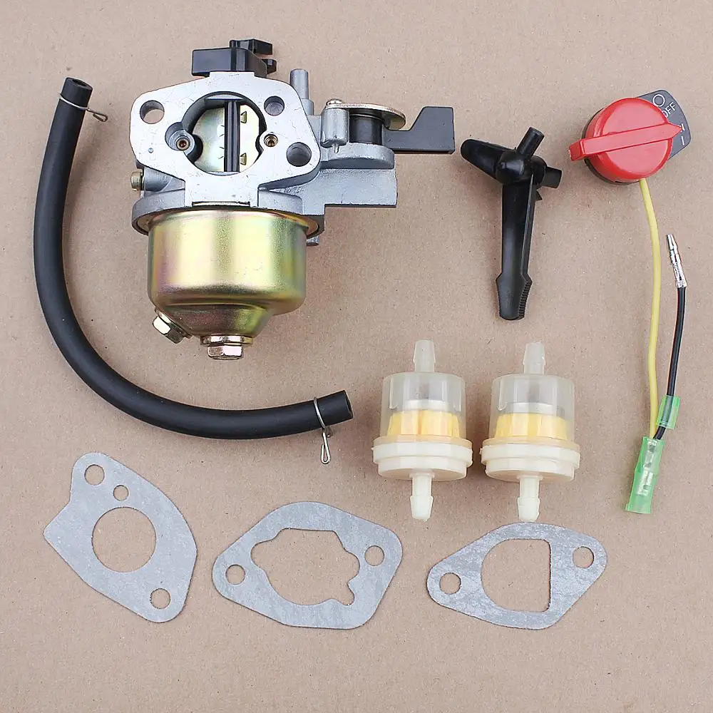 Carburetor Gasket On-Off Switch Kit For Honda GX120 GX160 GX168 GX200 5.5-6.5 HP Genertor Engine Parts Fuel Filter