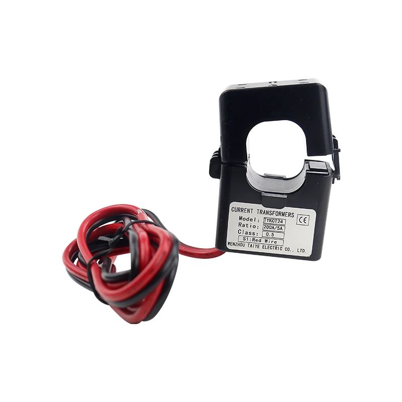 Clamp On AC Current Sensor 24mm Transformer Primary KCT24 Split Core Open Type 100A