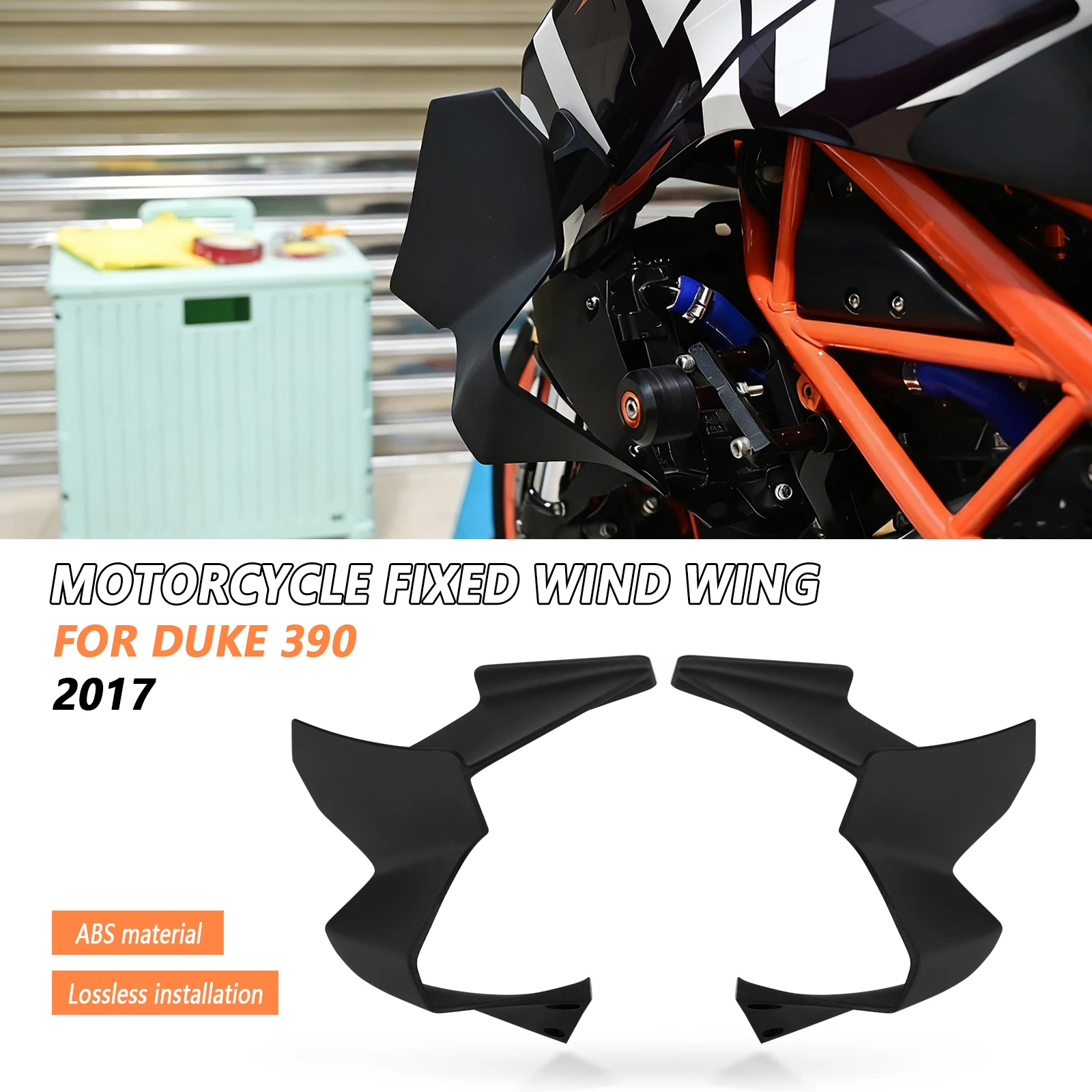 

New Motorcycle Side wing side spoiler motorcycle spoiler aerodynamic wing fixed wing For KTM DUKE 390 2017