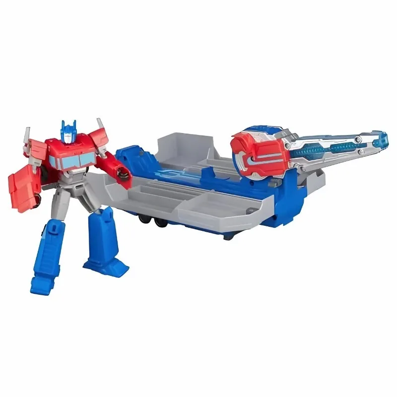 Originale Hasbro Transformers EARTHSPARK OPTIMUS PRIME con Rimorchio e Benna, Action Figure Anime, Modellino da Collezione