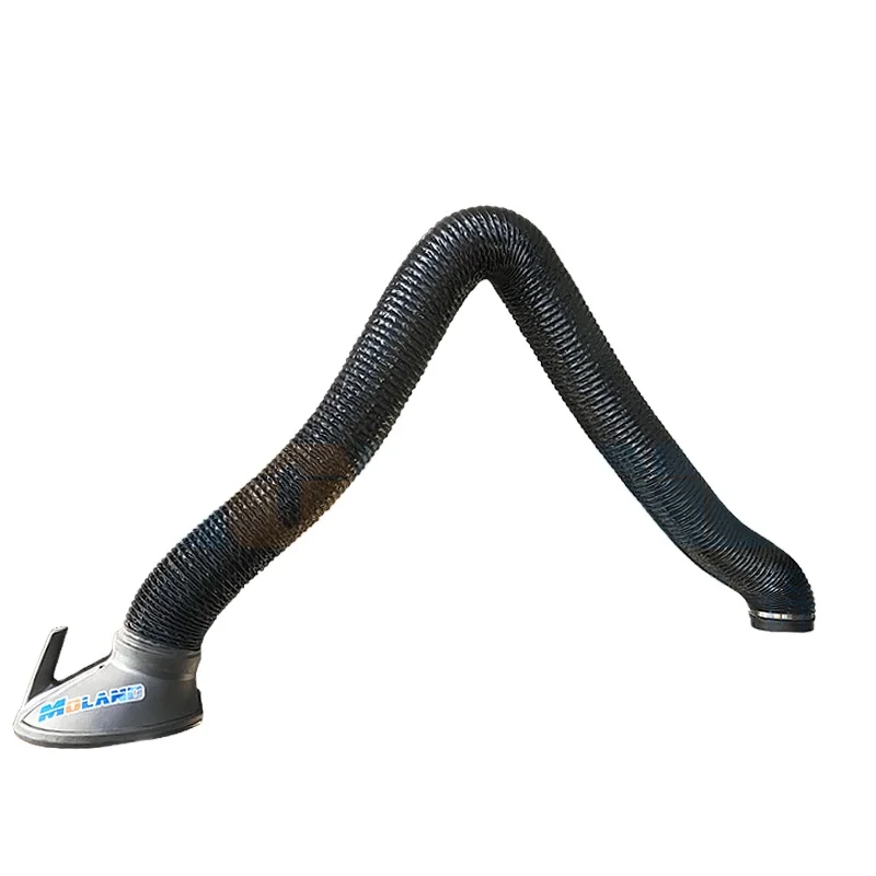 High temperature resistance welded flexible fume exhaust arm with range hood