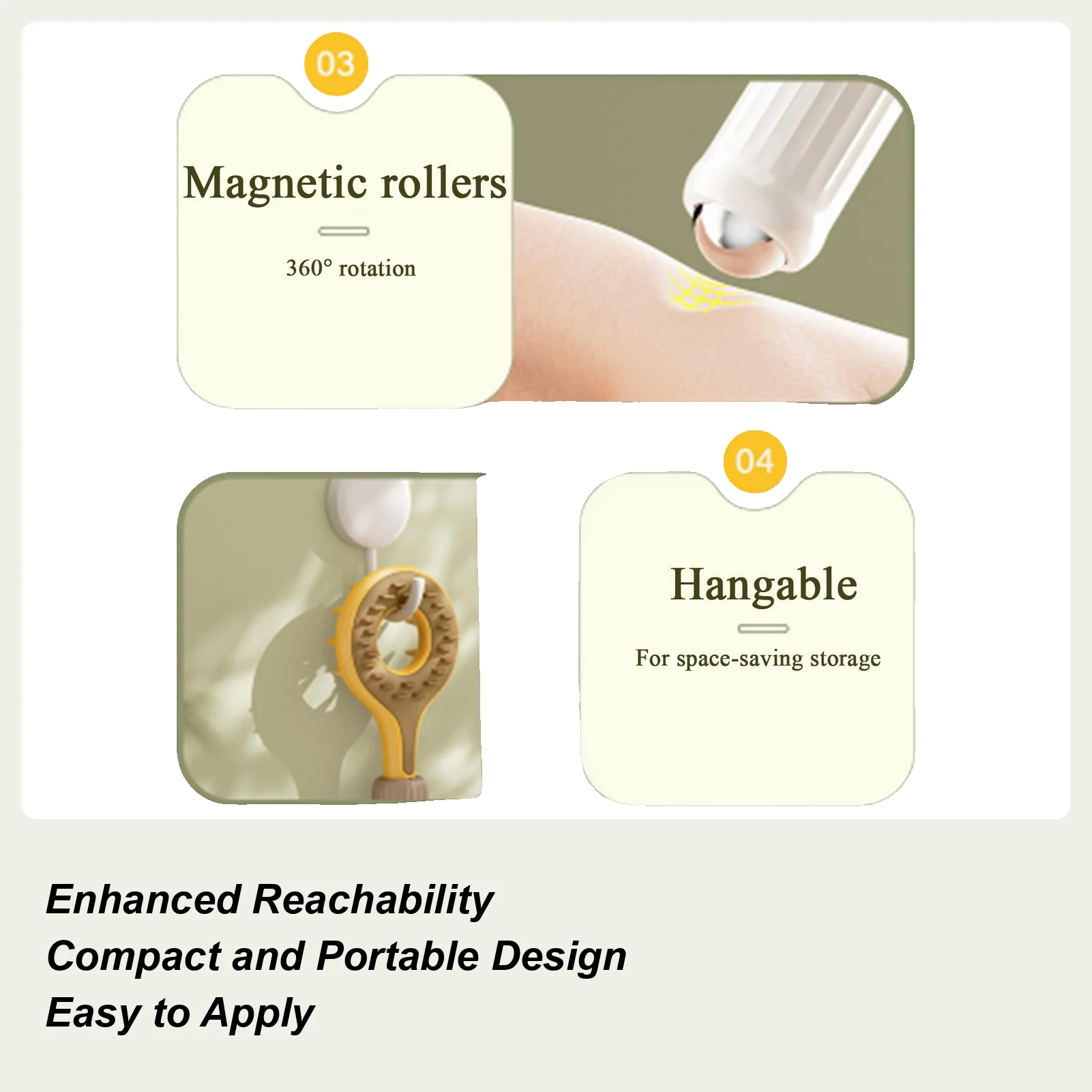 Back Scratcher Double Sided Scrubber Brush Retractable Scratching Tool For Shower Neck Head Family Pets Friends Men Dad Women