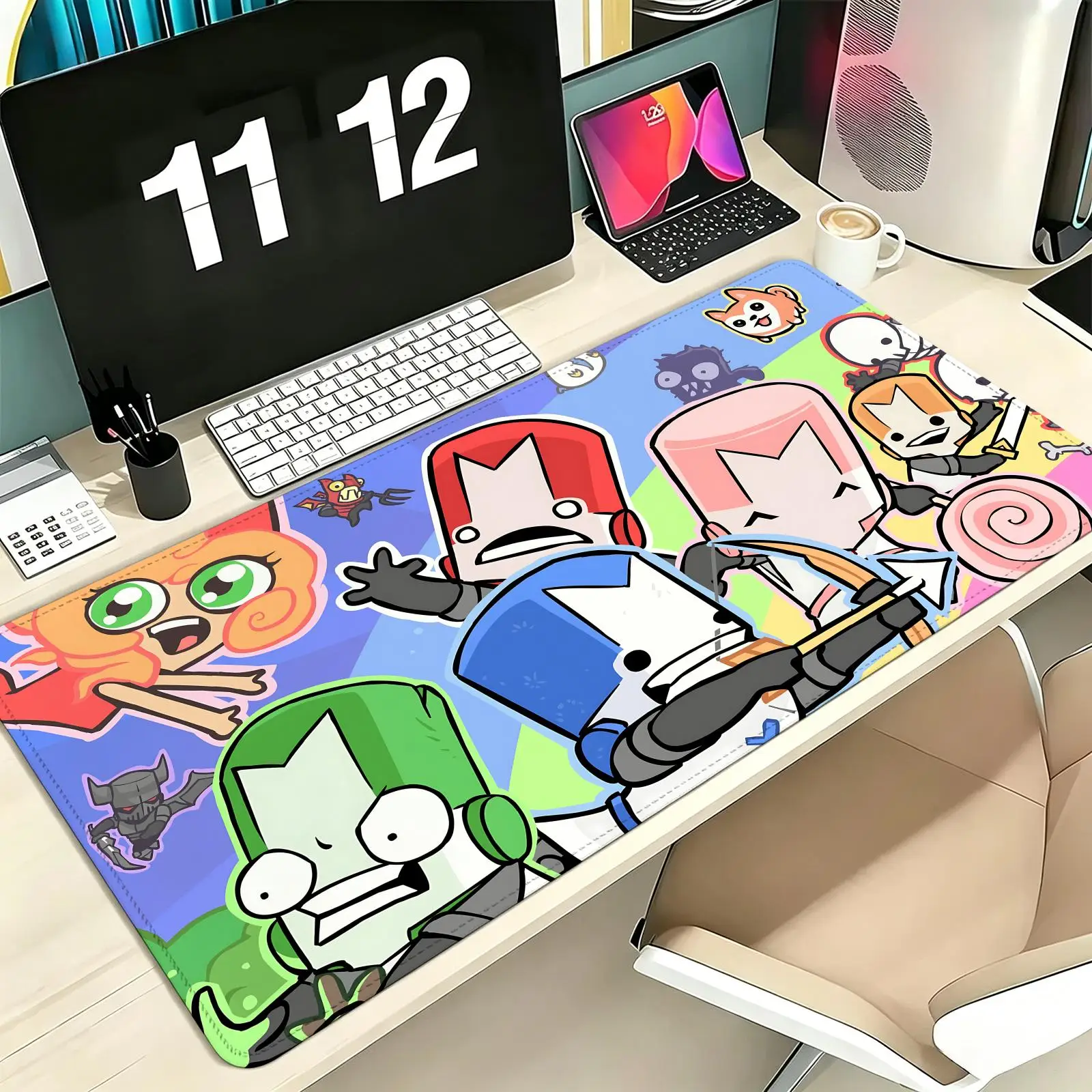 Pro E-Sports XXL Gaming Mousepad Extra Large Non-Slip Stitched Edge Keyboard Laptop Desk Mat For PC Gamer Castlecrashers
