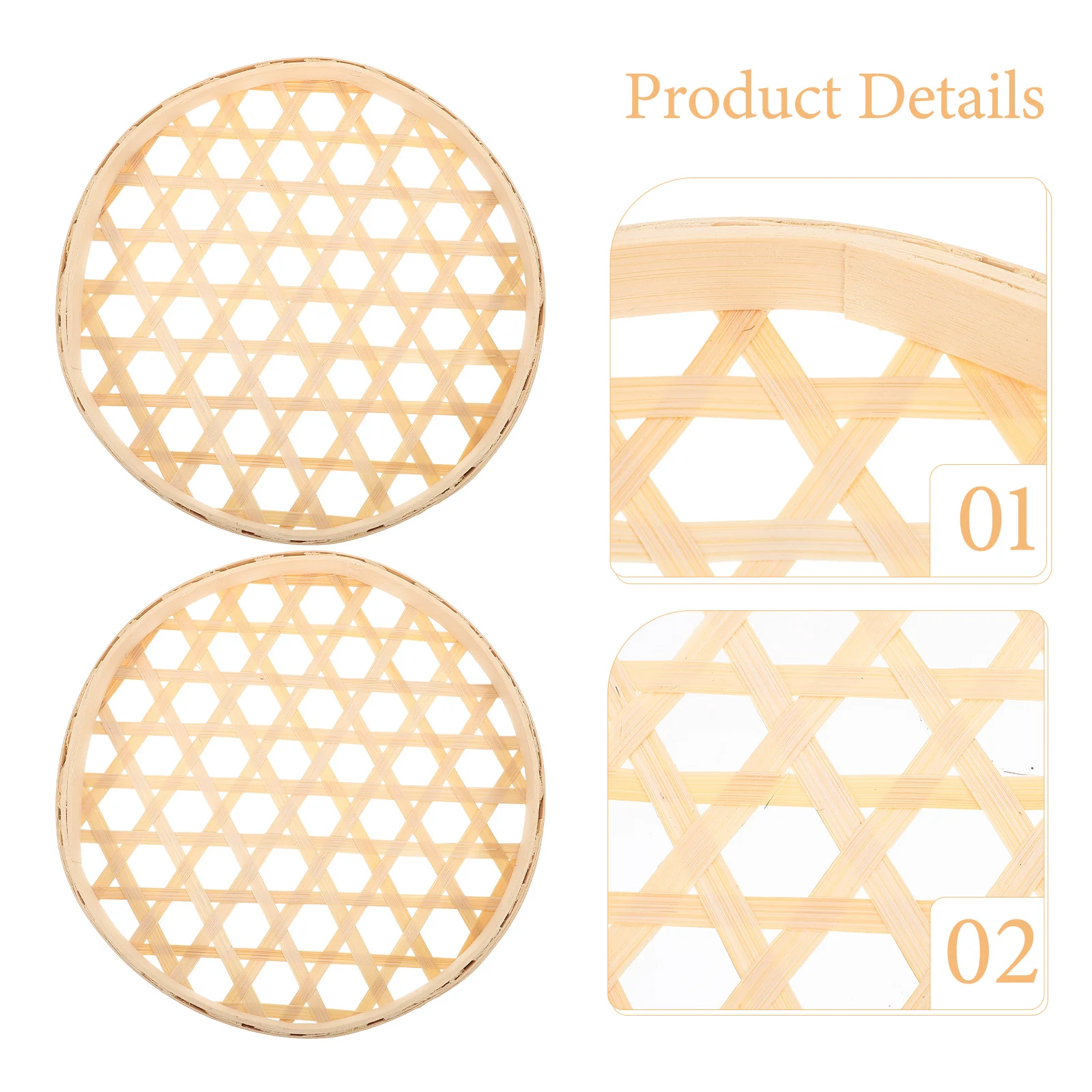 

Wall Hanging Hanging Decor Woven Decor Bamboo Woven Round Flat Basket For Home Living Room Wall Art Craft