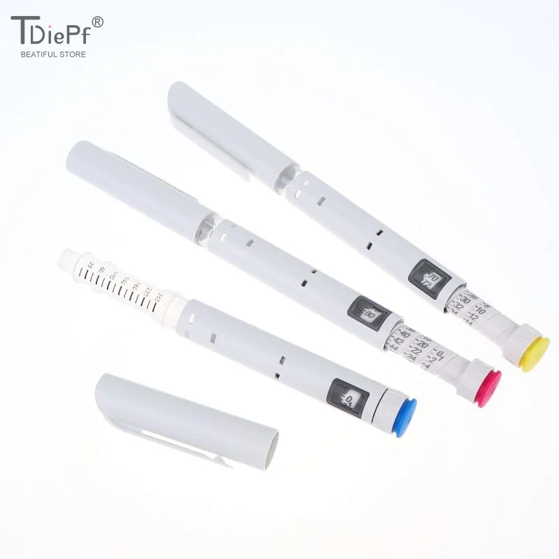 1*Dose Medication Injection Pen Set Lancing Pen Disposable Insulin Syringe Perfect For Home Blood Glucose Testing Diabetic Care