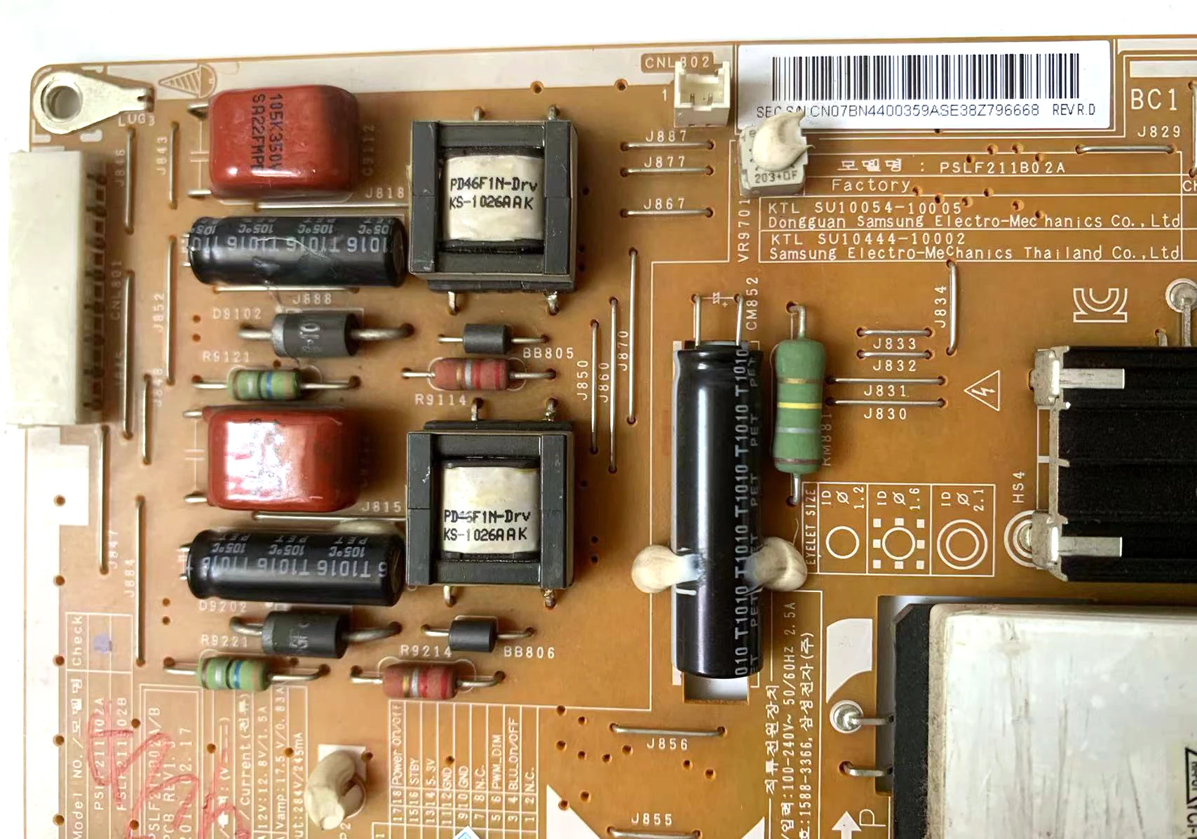 BN44-00359A = BN44-00359B PD55AF1E_ZSM Power Supply Board is for UN55C6300SF UN55C6400RF UN55C6500VF UN55C6900VF UN55C6900VN TV