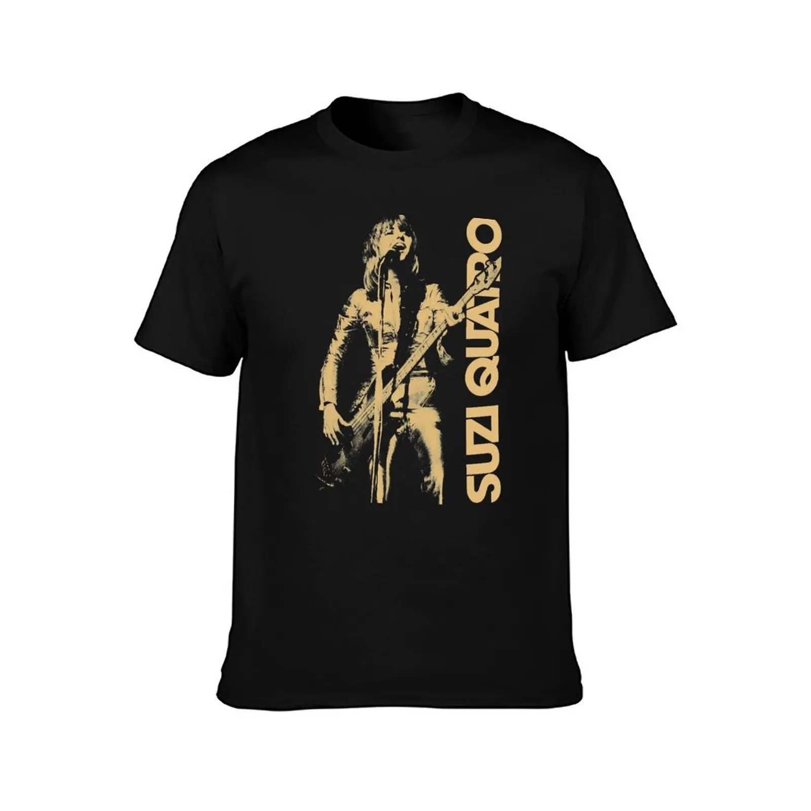 Suzi Quatro T-Shirt, Summer Casual Cotton Tee, Oversized Streetwear Tops, Vintage Graphic Print, Loose Fit Short Sleeve
