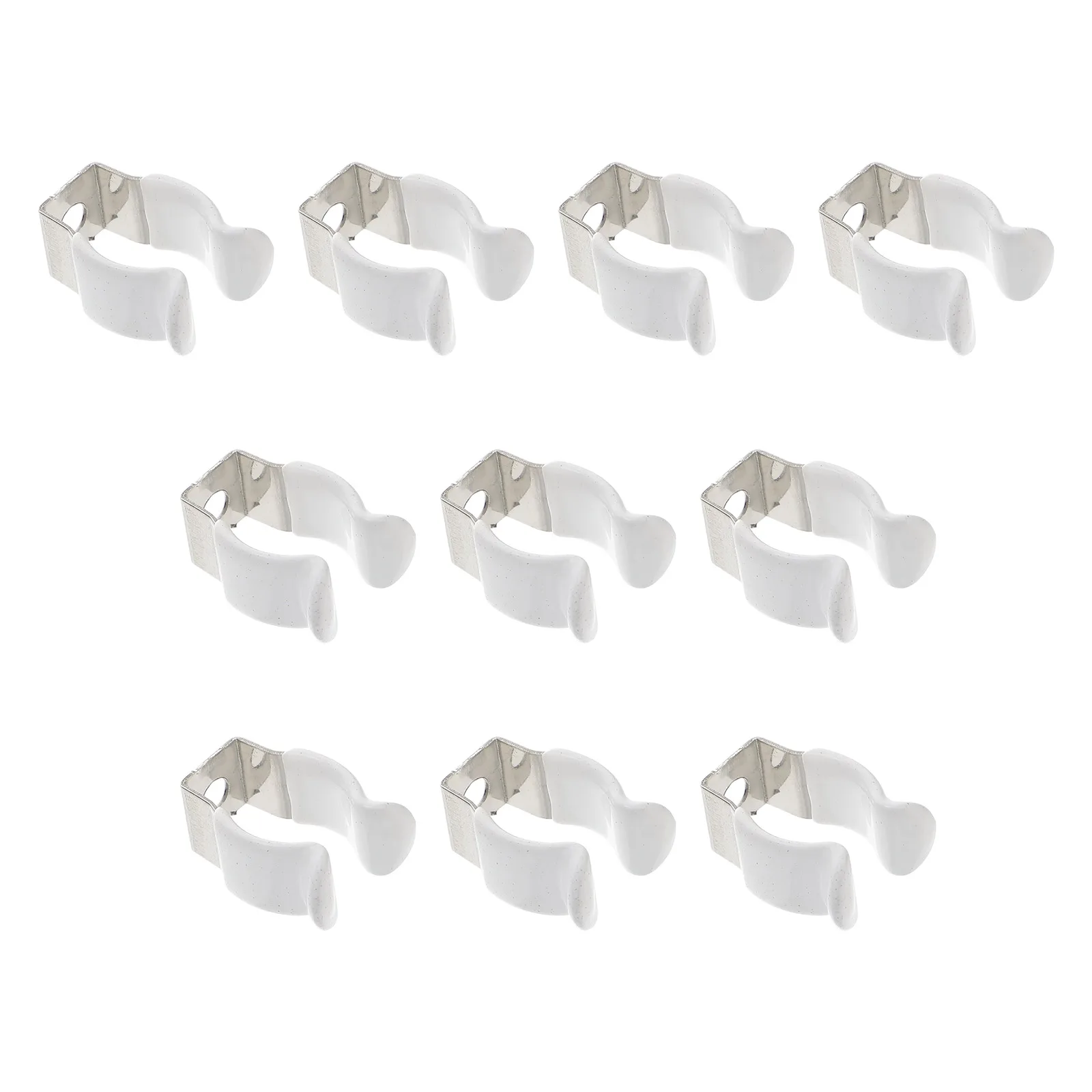 

10Pcs U Bracket Light Tube Clamp Stainless Steel Lamp Holder Clips Plastic Coated LED Light Fluorescent Tube Mounting