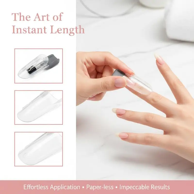 Sandwich Dual Nail Template Quick Extension Nail Form Double Template Nail Extension Top Mold Bottom Nail
