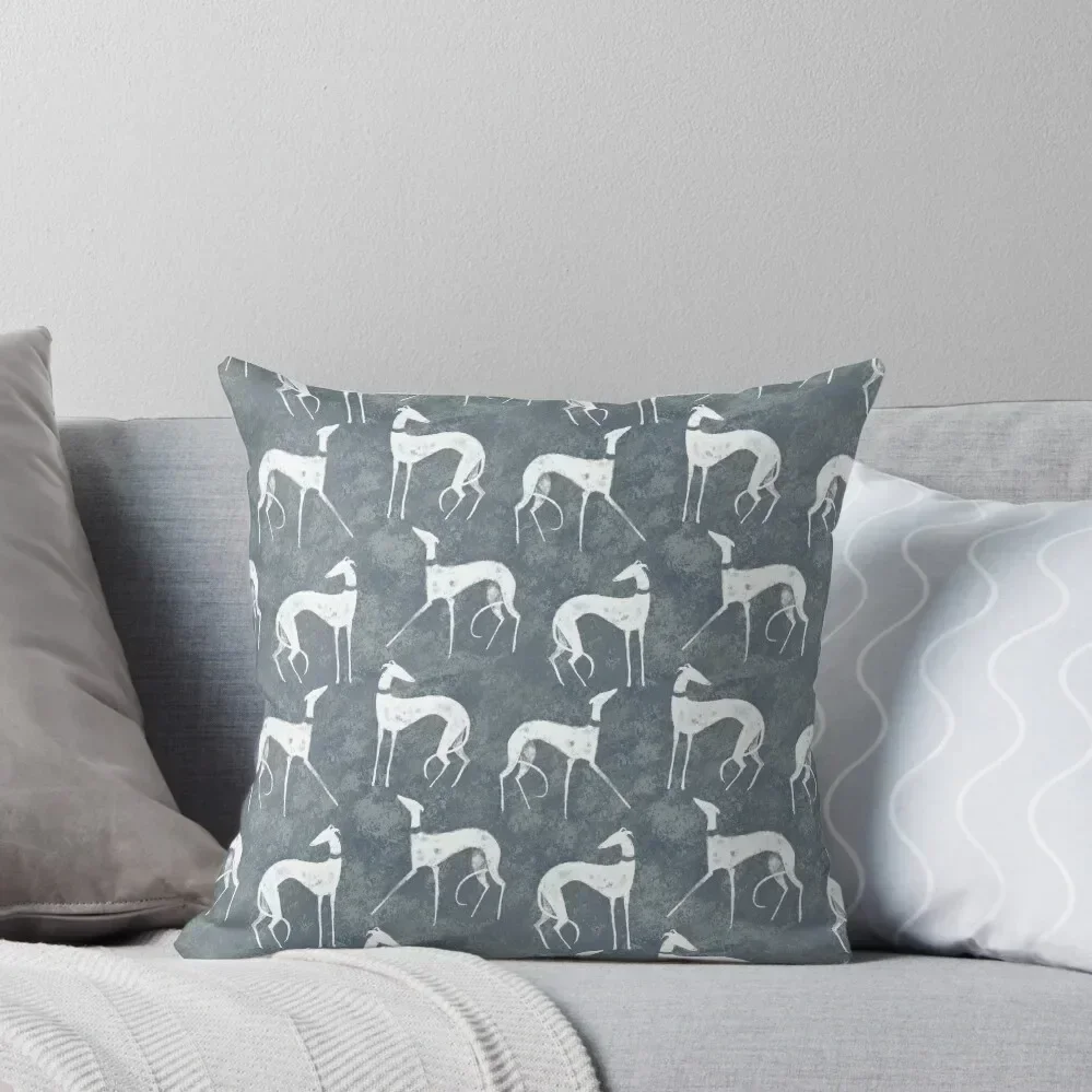 White Galgos Throw Pillow Room decorating items Sitting Cushion pillow