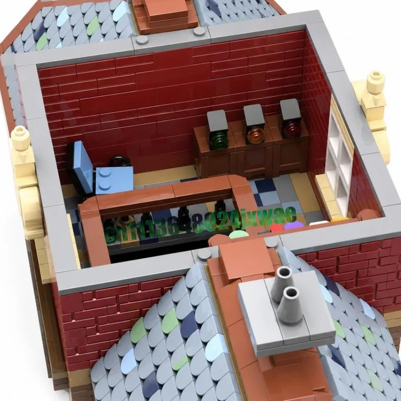 4360 Parts Village Train Station MOC Modular Architecture Model Custom Puzzle DIY Creative Assembly Educational Toy Popular Gift - view 4