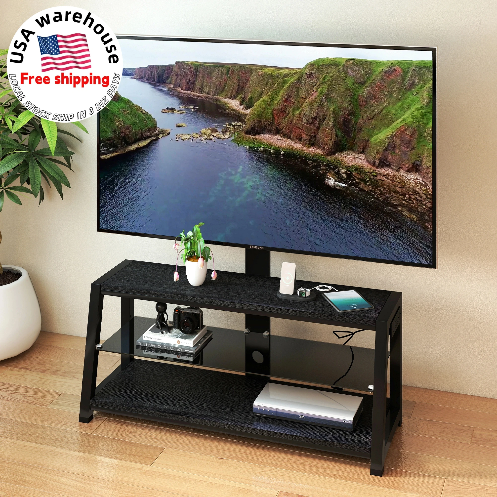 

Height Ajustable TV Mount Swivel Tv Bracket VESA 600*400mm Wall Mount TV Stand for Flat Curved Screen