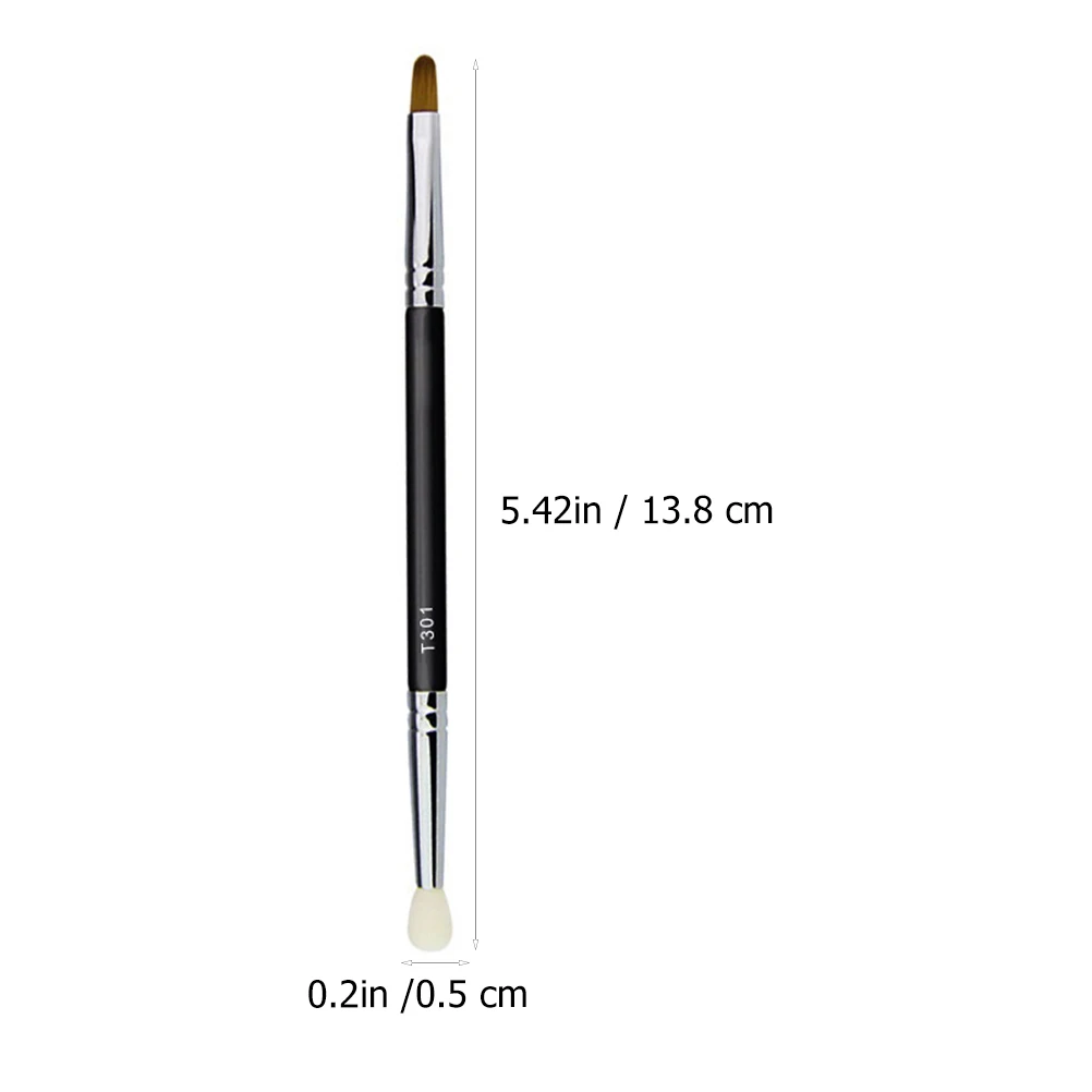 3 stks dubbele kop concealerborstel lange tijd gebruik draagbare make-up benodigdheden dual-ended eyeliner spons reiscosmetica borstels