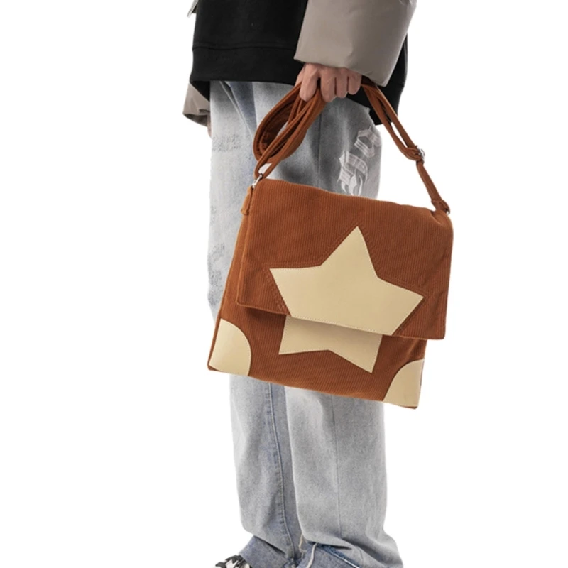 Bolso elegante con bonito adorno estrella, bolso cruzado, bolso hombro