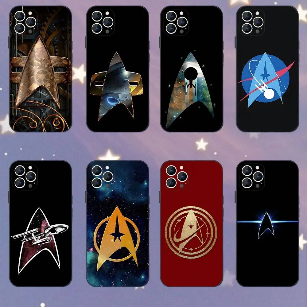 

Star T-Trek Ships Phone Case For iPhone 17,16,15,14,13,12,11,Pro,XS,Max,XR,Plus,E,SE4,Mini Black Soft Cover