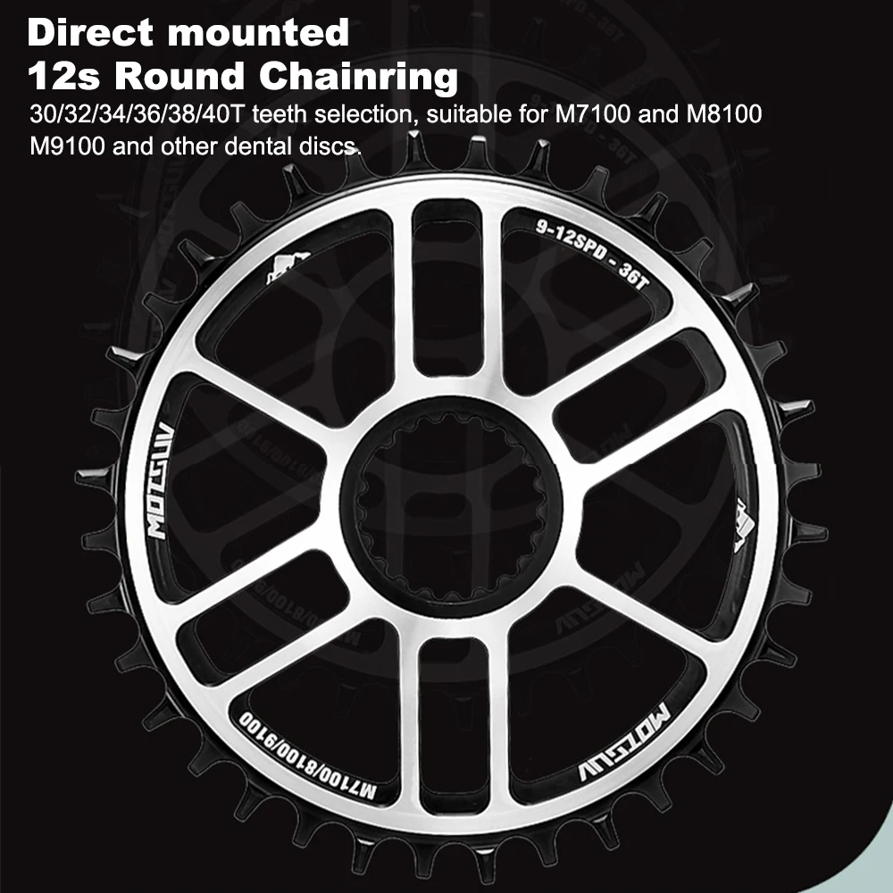 12s Chainring 30/32T/34T/36T/38T/40T 7075AL for SHIMANO Direct Mount Crank,FC-M9100 FC-M8100 FC-M7100,SM-CRM95 SM-CRM85 SM-CRM75