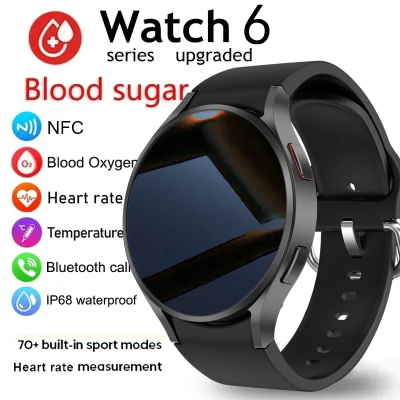 

2024 New for Watch 6 Classic Smart Watch Men Women Bluetooth Call HD AMOLED Voice Call GPS Sports Watches for Men