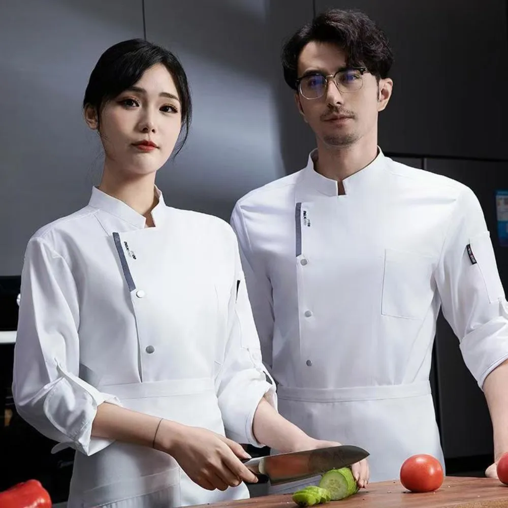 

2025 Autumn/Winter Long-Sleeve Chef Uniform Set - Men's & Women's Kitchen Workwear for Restaurants & Canteens