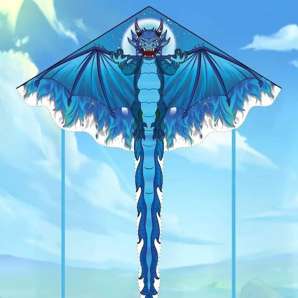 HUA HUA 1 peça 1.4M grande pipa de dragão para crianças e adultos enorme pterosaur kite vem cauda fácil de voar pipas brinquedo ao ar livre