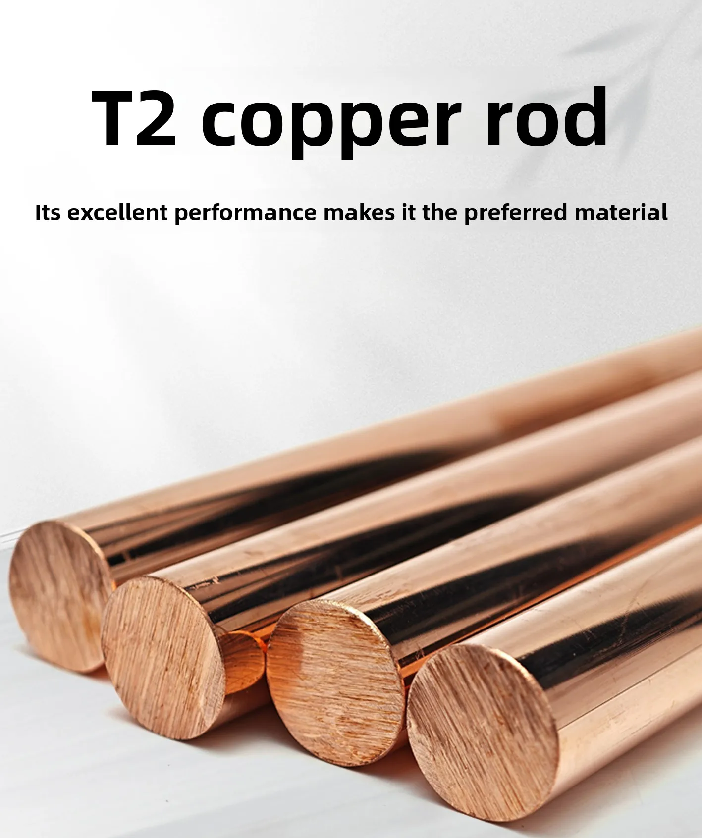 T2 pure Copper Round Rod Bar diameter 10/12/13/15/18/20/22/25/28/30/32/35/38/40/45/50mm,Length 100/150/200/250/300/350/400mm