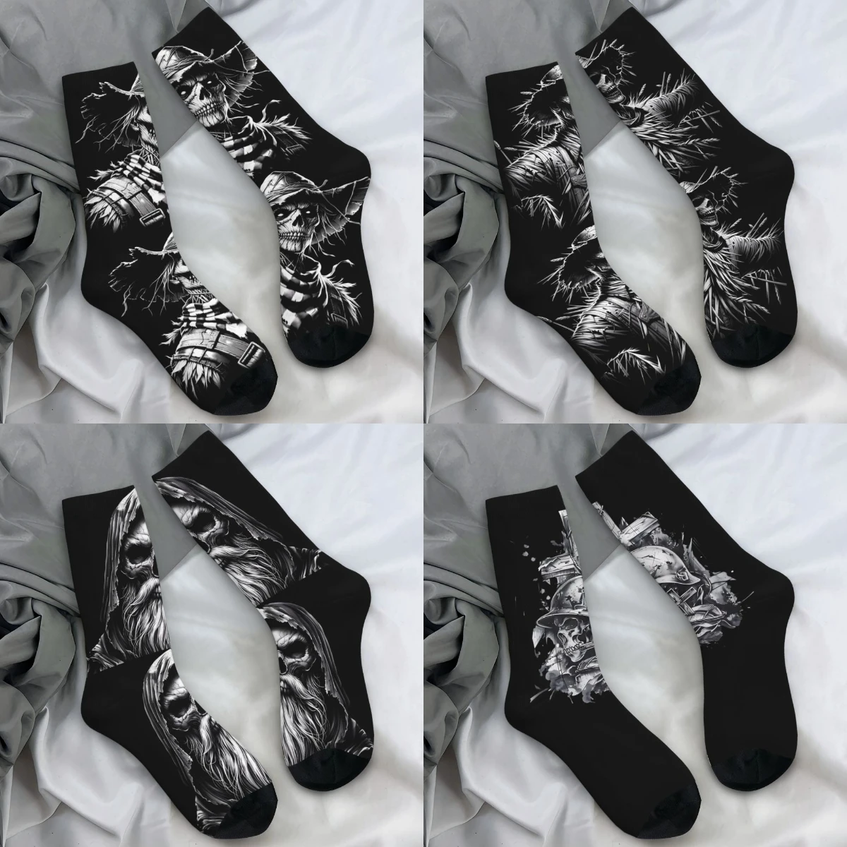 Skeleton Pirate Captain Scarecrow Cross God Unisex Winter Socks Hiking Happy Socks Street Style Crazy Sock