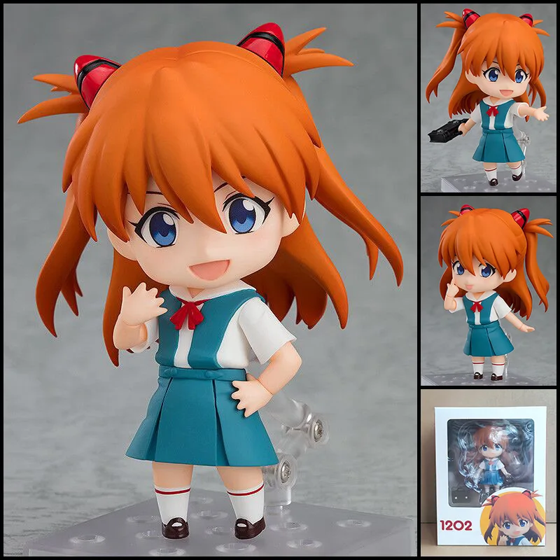 Figura de Acción Articulada de Rei Ayanami de Neon Genesis EVA, Estilo Q, con Rostro Intercambiable, Figura Coleccionable de Anime, Decoración de Escritorio