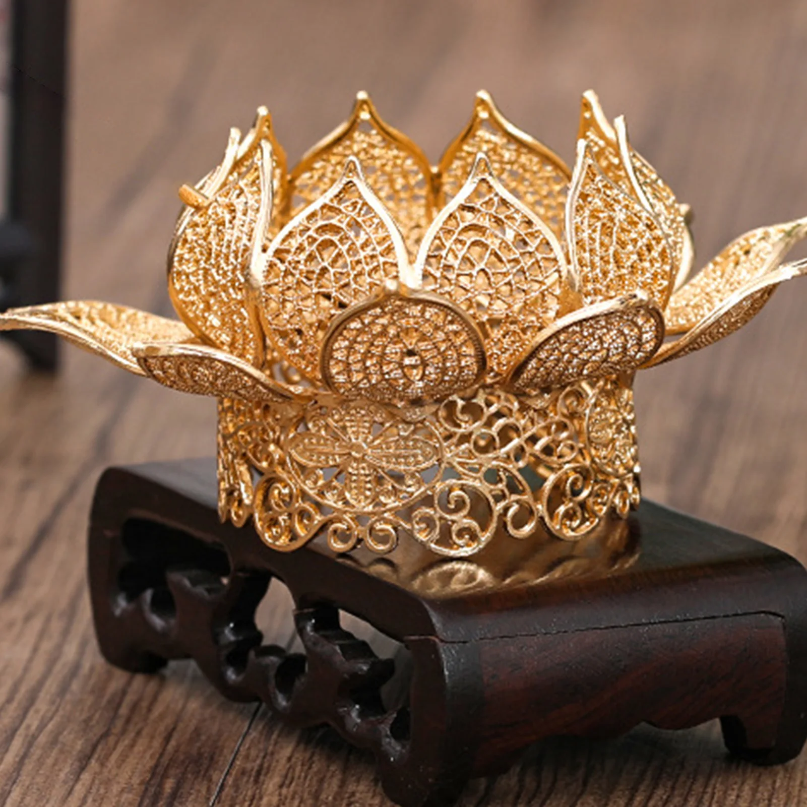 Lotus Shape Headband Tiara Crown Non-slip Wear-resistant Lady Headdress for Theme Party Cosplay Balls Outfit