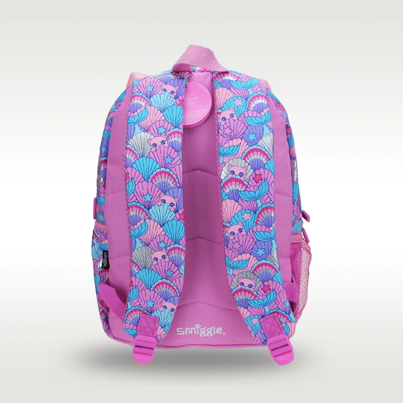 Mochila Original para Crianças, Mochila Feminina, Gato Shell Rosa, Papelaria Kawaii Aprendizagem, Austrália Smiggle, 16"