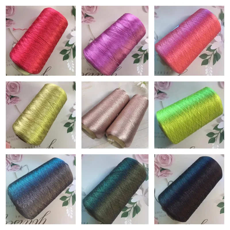 460g-875g/Ball Hand-woven Pearlescent Ice Silk Wool Thread DIY Knitted Summer Short-sleeved Sunscreen Clothing Mercerized Thread