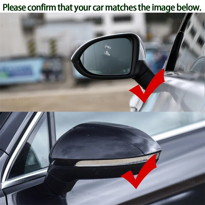 Left&Right Side Heated Wing Mirror Glass Angle Rearview Mirror for Volkswagen VW Passat B8 Arteon GTE Alltrack Variant 2015-23