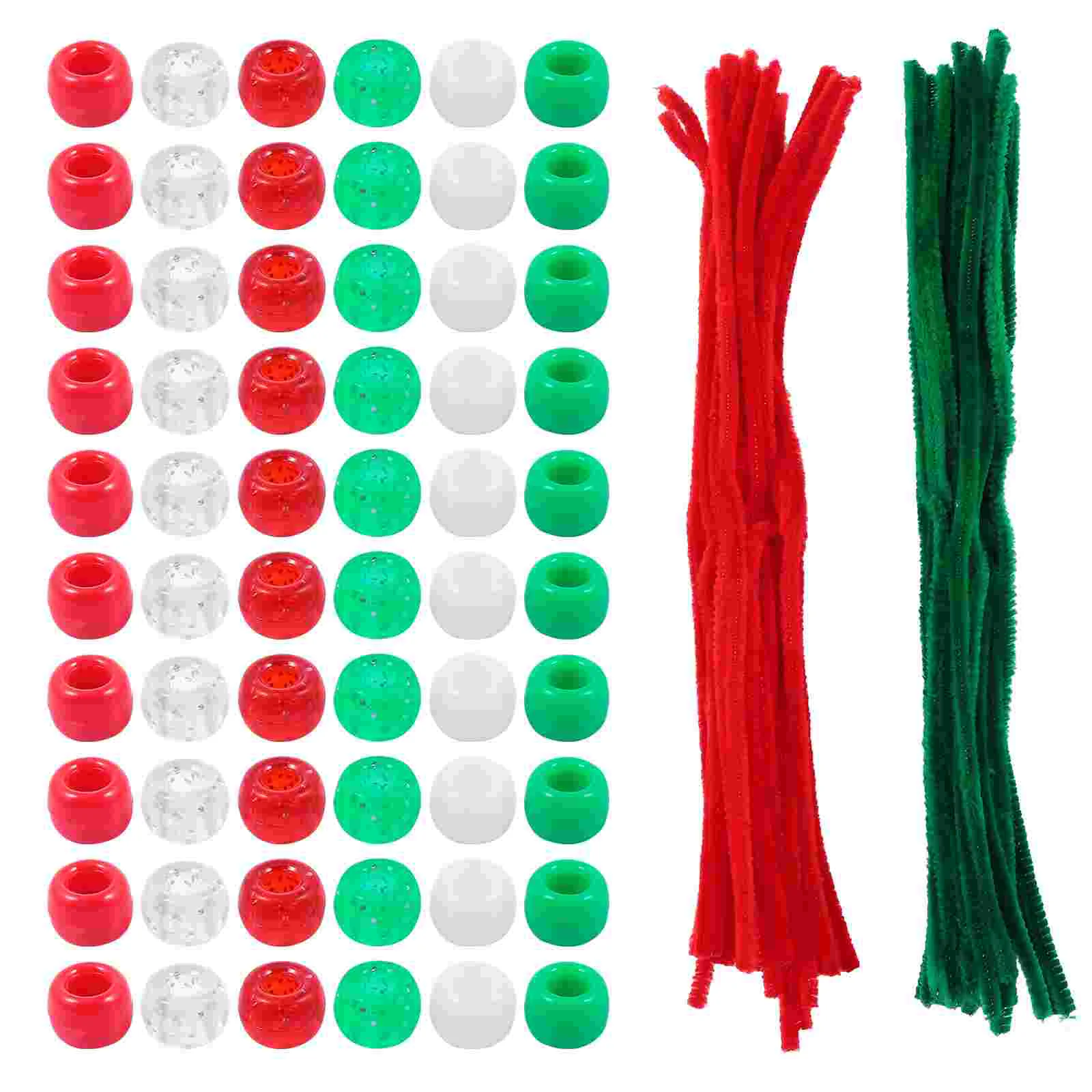 

1250 Pcs Christmas Beads Beaded Materials Jewelry Making Twisted Rods Plastic DIY Craft