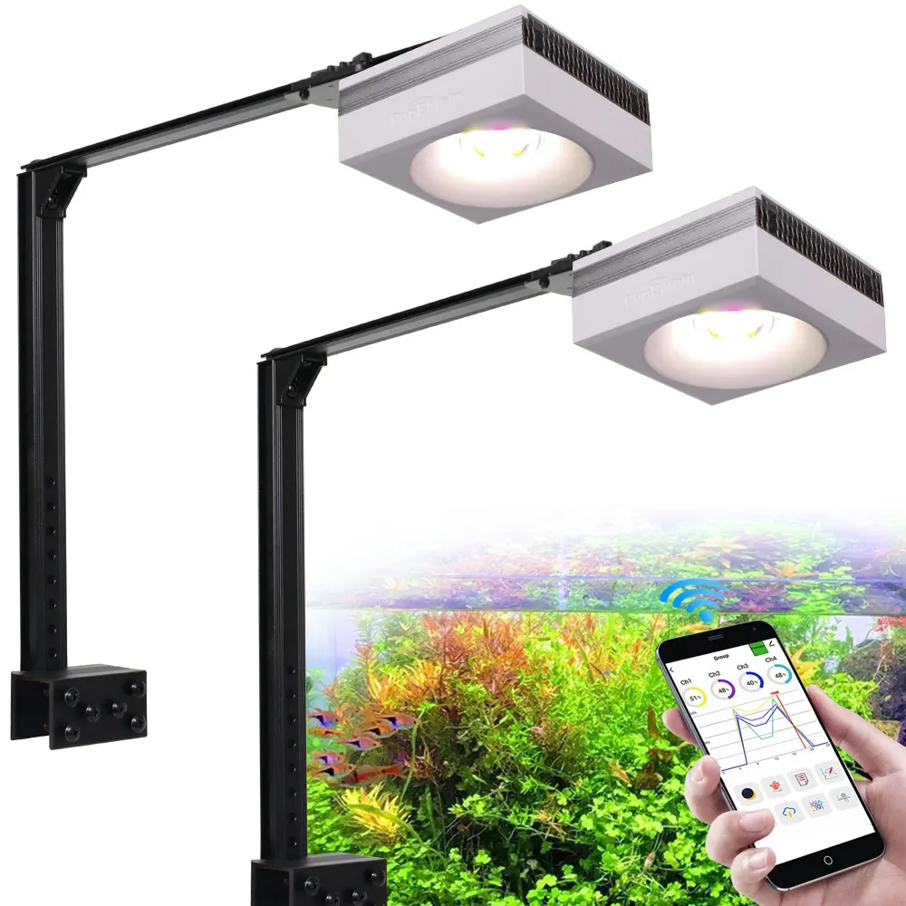 PopBloom-WiFi Aquarium Plants Light, Professional LED Aquarium Lamp for Aquarium,Planted Fish Tanks,Aquatic Plants Lighting