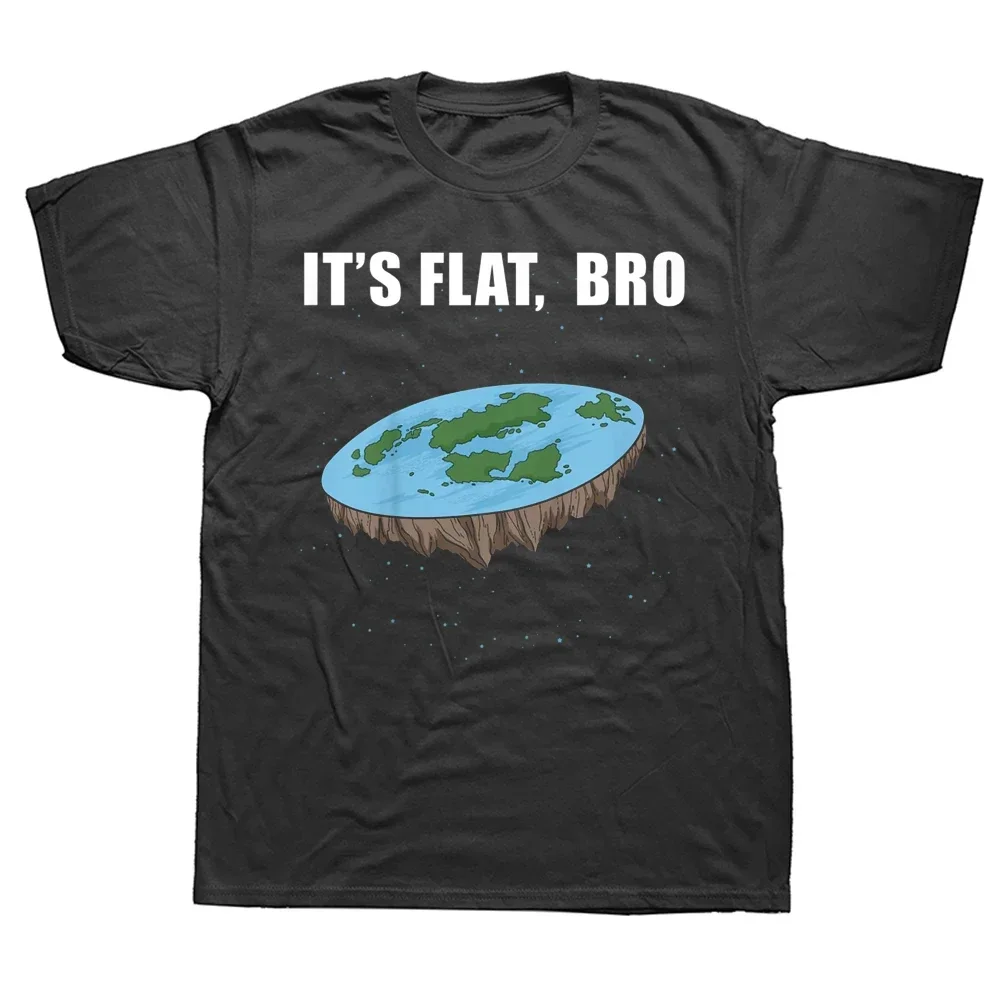 Funny Birthday Gifts The Earth Is Flat Ice Wall Flat Earth T Shirt Mens Clothing Graphic Streetwear Short Sleeve T-shirt