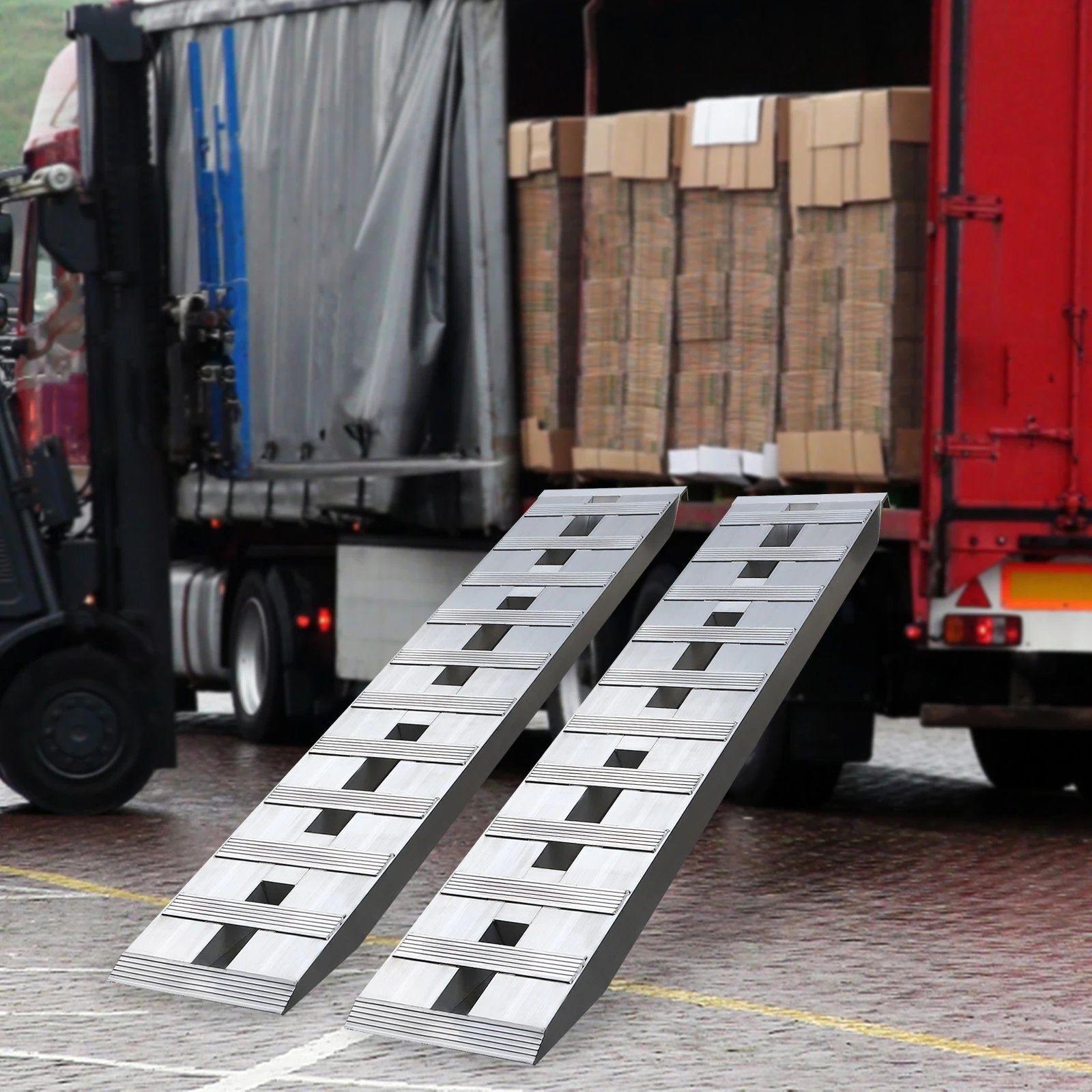 2pcs Aluminum Trailer Ramps, 6000lbs 60