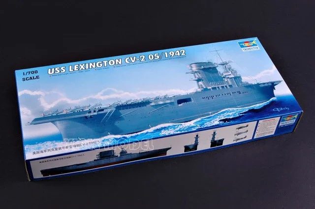 

Комплект пластиковой модели корабля Trumpeter 05716 USS Lexington CV-2 1/700