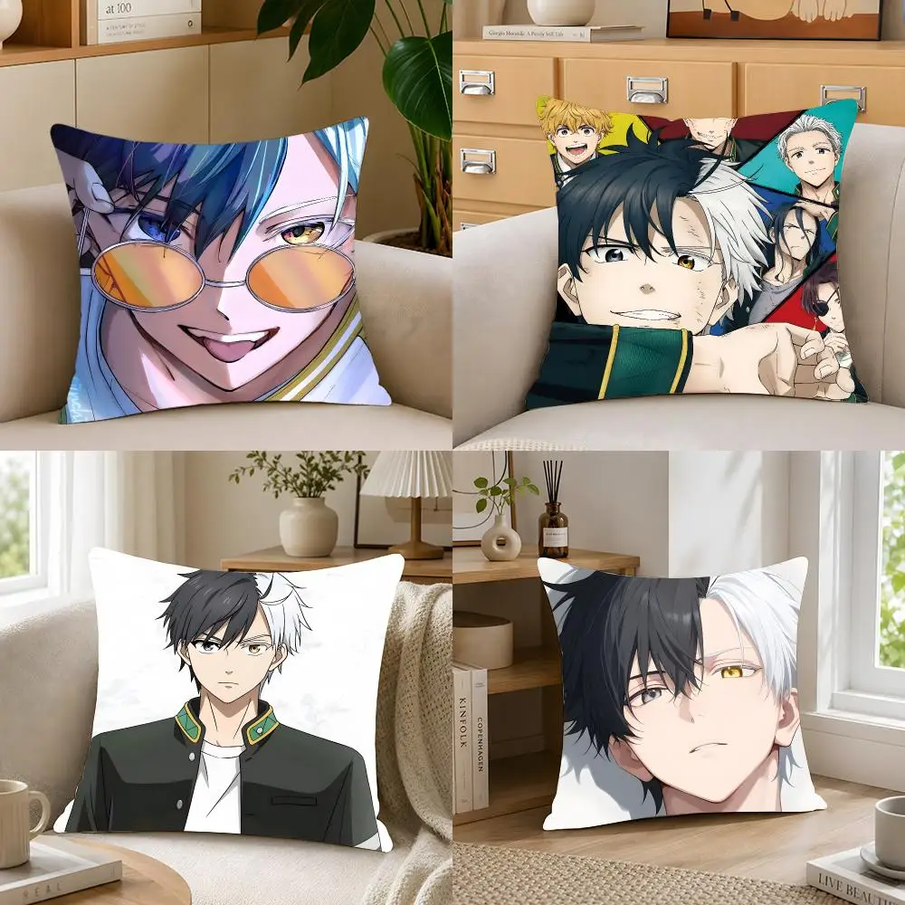 Energetic Anime W-WIND BREAKER Cushion Cover Crystal velvet sofa Aesthetic room decor Car seat back cushion