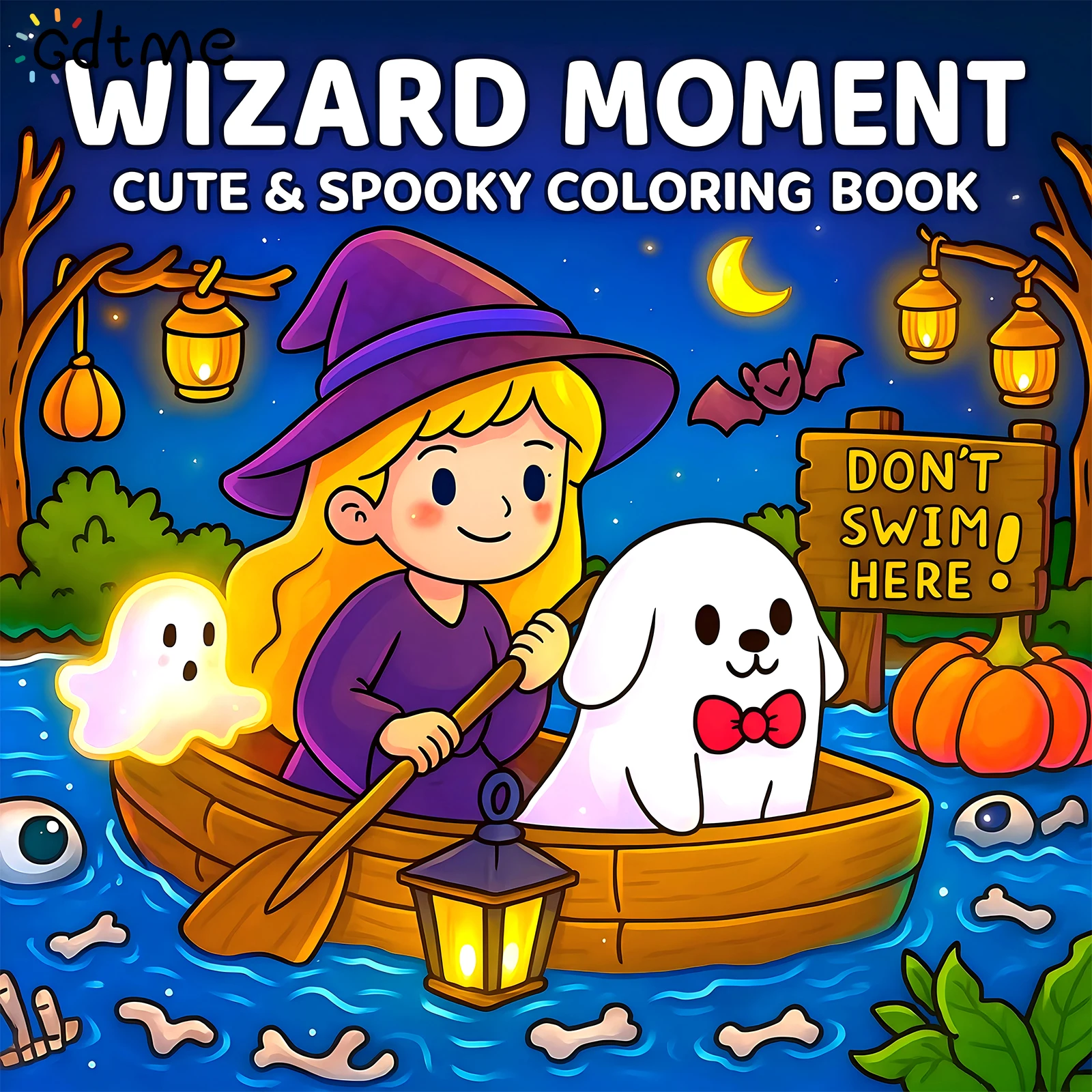 WIZARD MOMENT CUTE & SPOOKY Coloring Book For Adults And Teen Featuring Cute Cozy Daily Activities For Relaxation