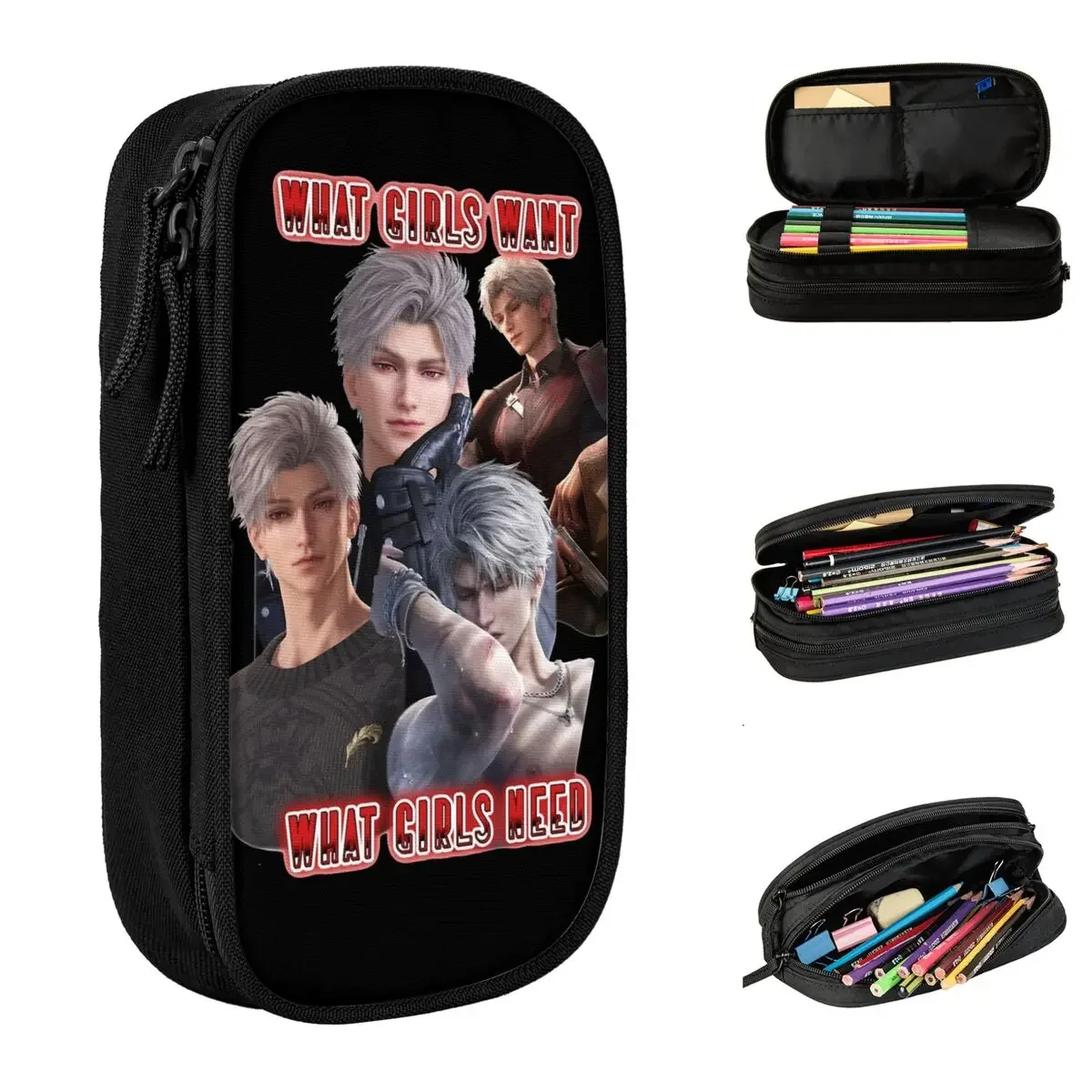 

I Want Sylus Love And Deepspace Pencil Cases Pen Box Bags Student Big Capacity School Supplies Zipper Pencilcases